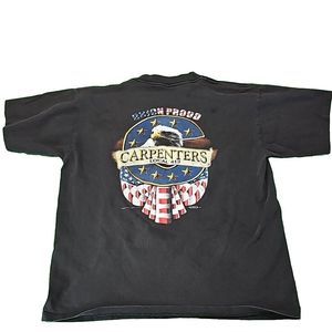 VTG- CARPENTERS UNION 413 American Eagle South BEND IN Black T-SHIRT MEN'S Large